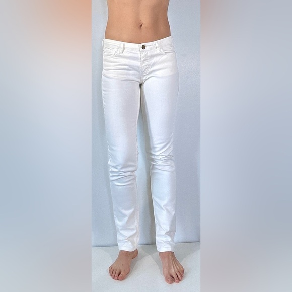 MASSIMO DUTTI WOMEN CREAM COLOR SLIM FIT JEANS SIZE 4 - Picture 2 of 8